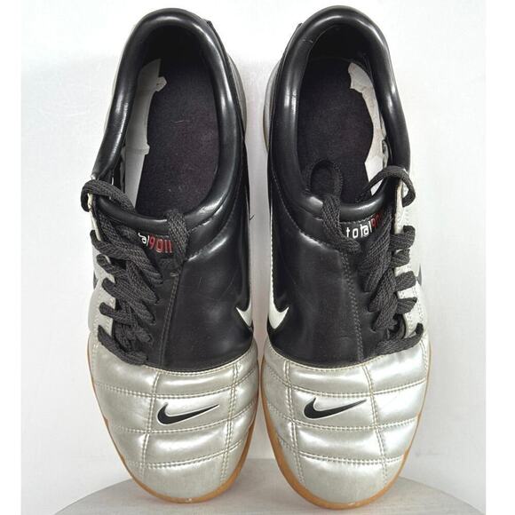 NIKE Tiempo Indoor Black R10 RONALDINHO Metallic Soccer Shoes Men US6.5 UK6 EU39 main image 5